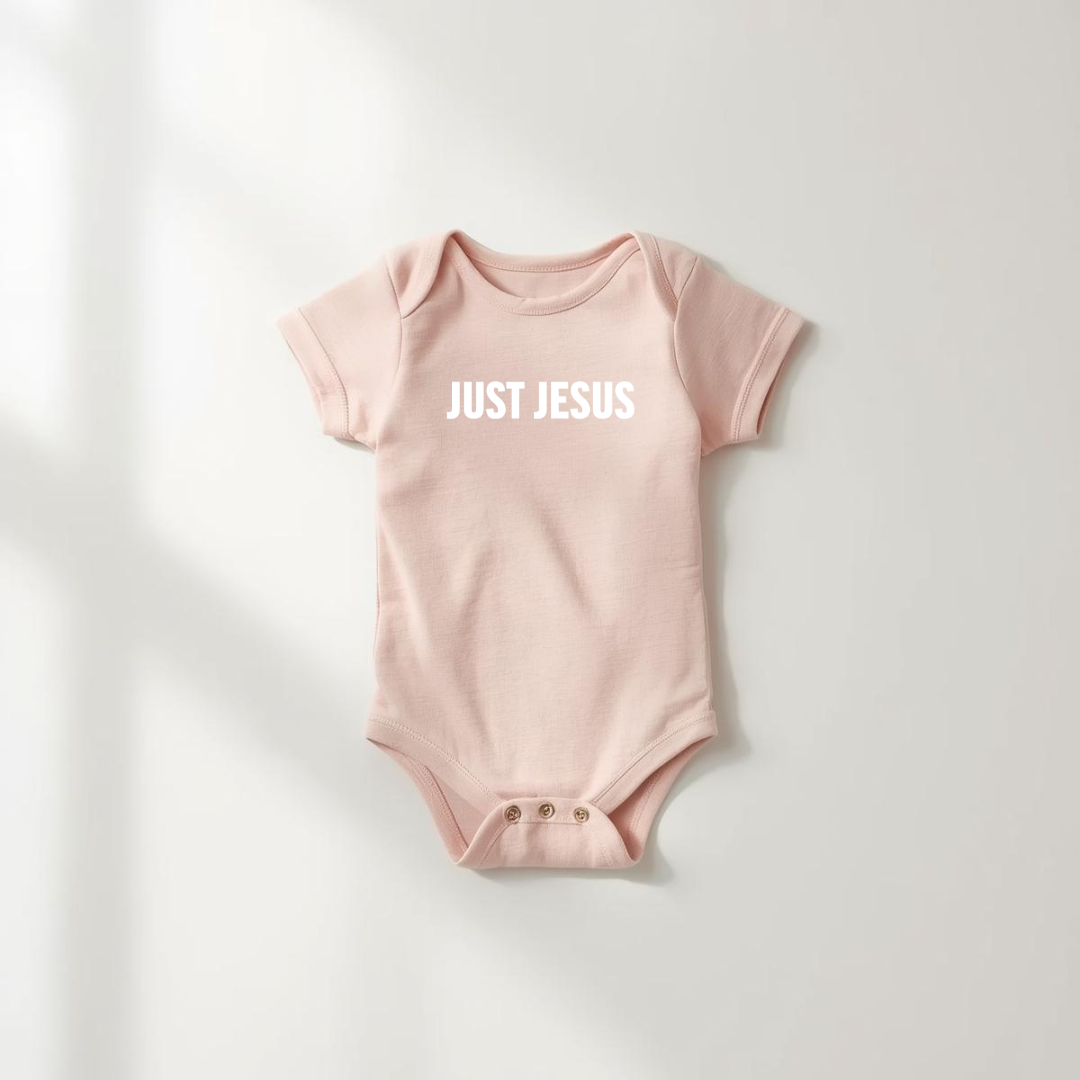 Just Jesus Original Baby Onesie | Minimalist Christian Infant Bodysuit