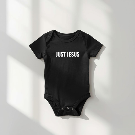 Just Jesus Original Baby Onesie | Minimalist Christian Infant Bodysuit